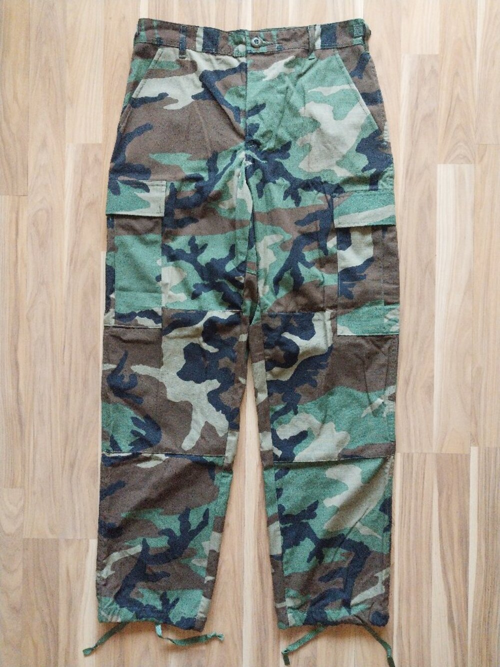 US Military UNISSUED Woodland Hot Weather BDU Trousers Ripstop Size Small Short